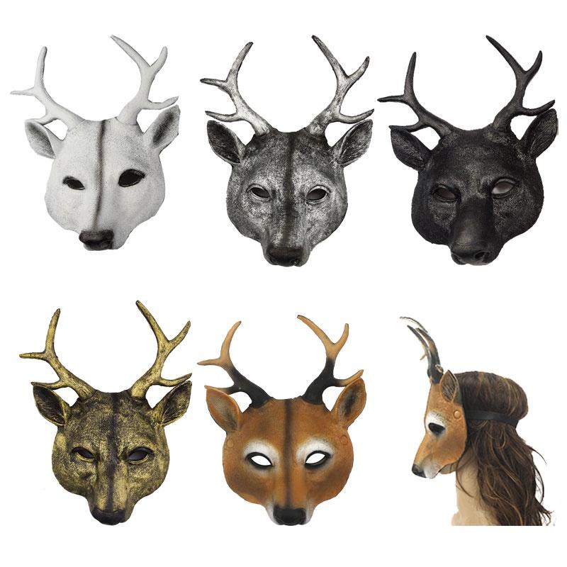 Stunning Deer Mask For Cosplay And Costume Parties Various Color Options