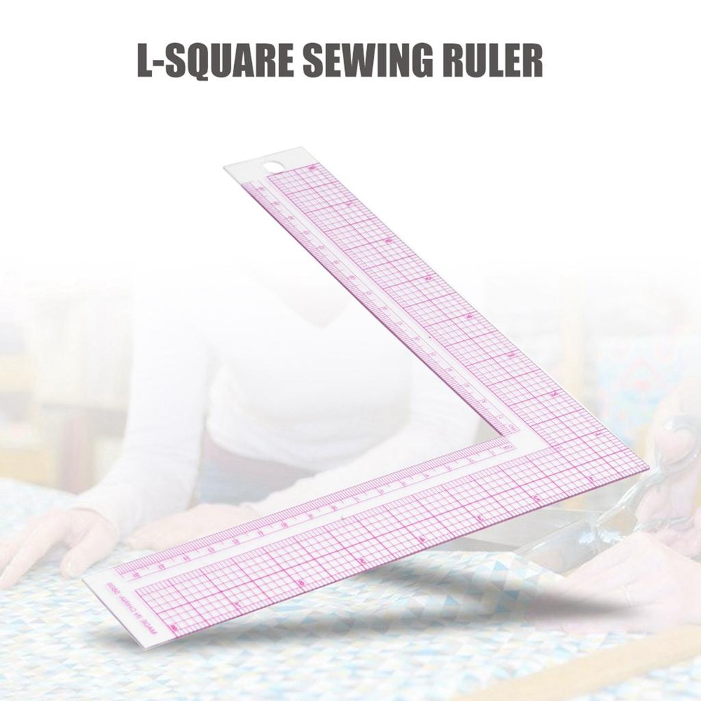 Plastic L Square Shape Ruler French Curve Sewing Measure Professional Tailor Craft Tool