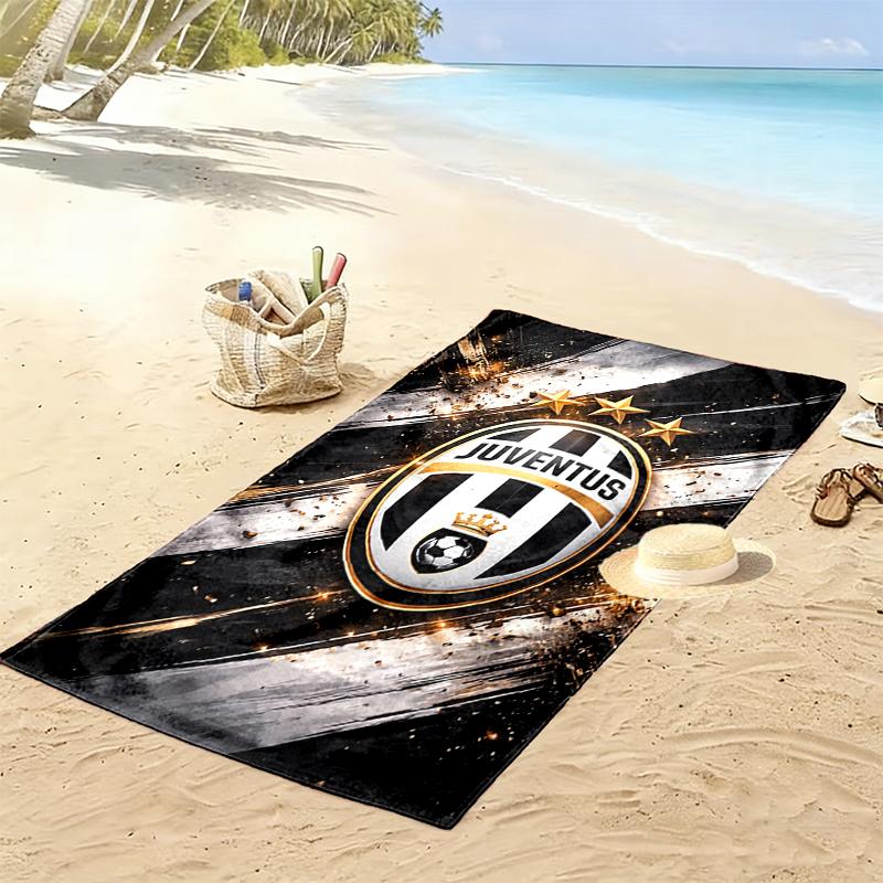 1pz Telo da Spiaggia Football Club Juventus, Morbido Telo da Spiaggia Adatto per Spiaggia Nuoto, Campeggio all'Aperto e Viaggi