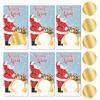 Christmas Party Cartoon Snowman Christmas Tree DIY Raffle Scratch Card Game Card Set