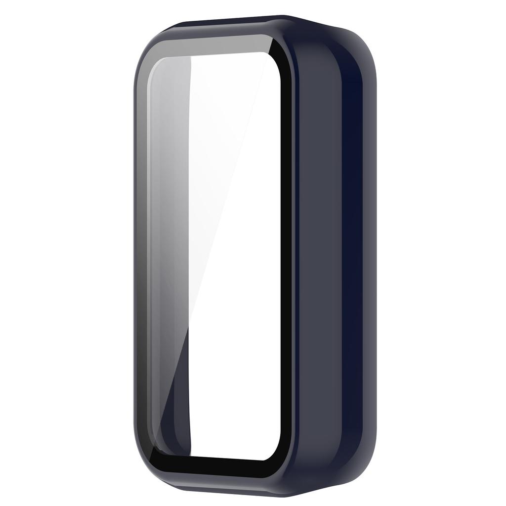 2in1 Glas Displayschutzhülle für Huami Amazfit band 7 Smart Vollschutzhülle Bumper Abdeckung Schale Hartglasfolie Harte Kante