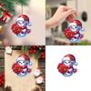 Cute Snowman Christmas Pattern Acrylic Pendant For Family Decoration Holiday