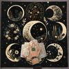Moon Flower Pattern Astrology Tablecloth Tarot Divinations Tablecloth Altars Cloth Divinations Board Game Accessory
