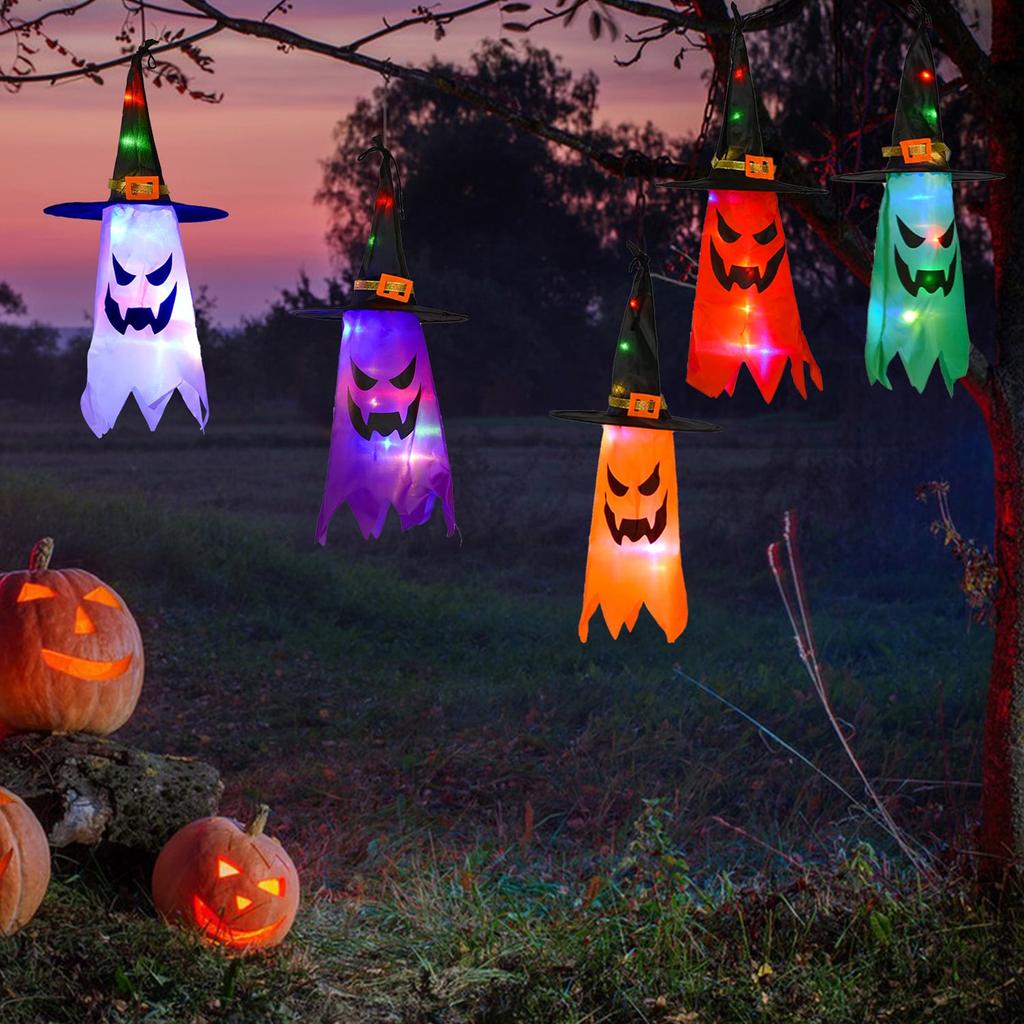 Halloween Decorative Luminous  Hanging Lamp Colorful Witch Ice Bar Lamp LED Colorful Lamp String  Festival Hanging  Atmosphere Lamp