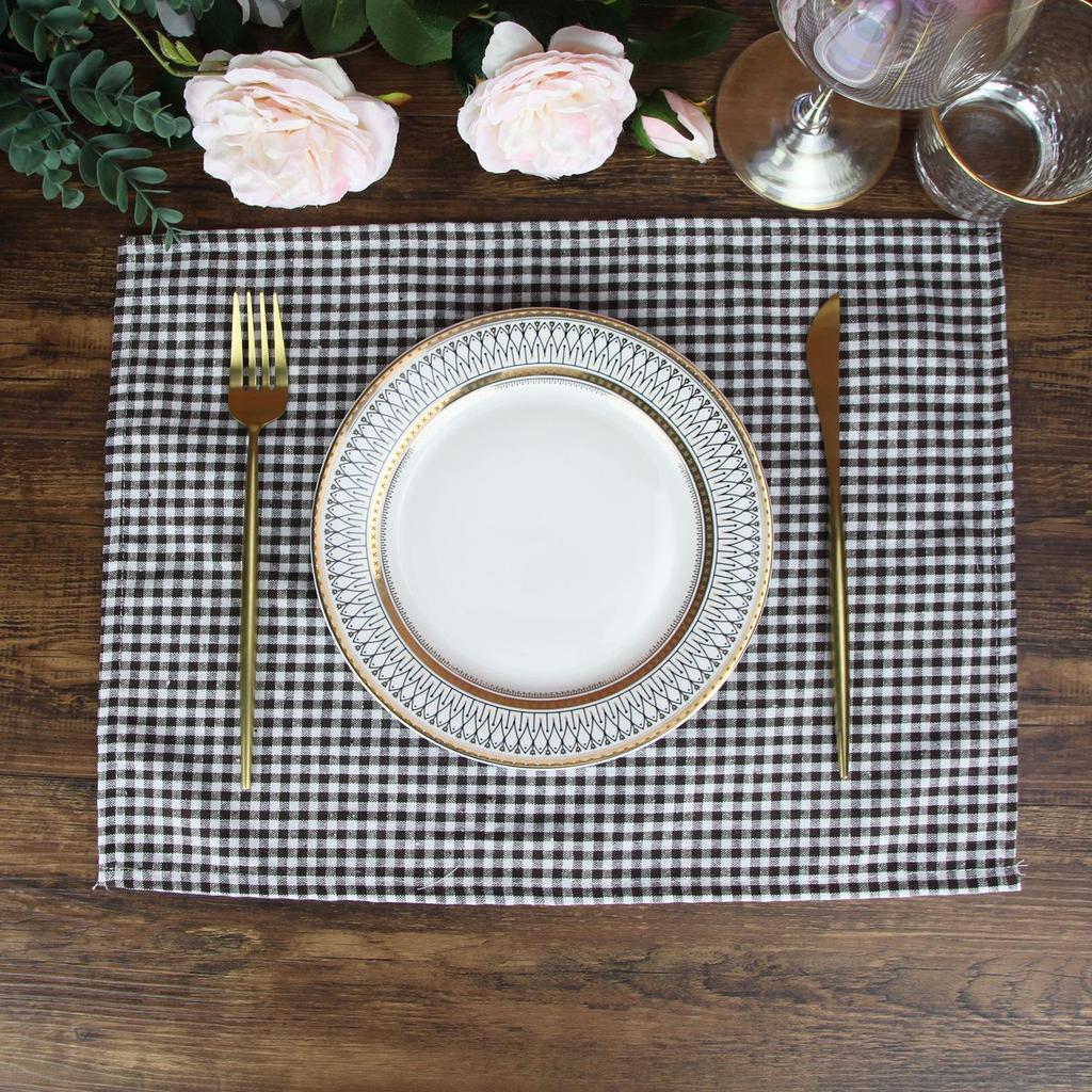5-Color 30x40cm Plaid Polyester-Cotton Napkin & Placemat: Heat-Insulating, Tea Towel, Photo Background