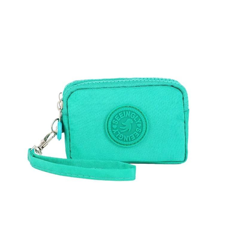 Three Layer Nylon Coin Purse  Portable Wallet Women Men Waterproof Money Bags