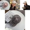 Fashionable Women's Thickened Baseball Cap With Faux Rabbit Fur Warm And Elegant