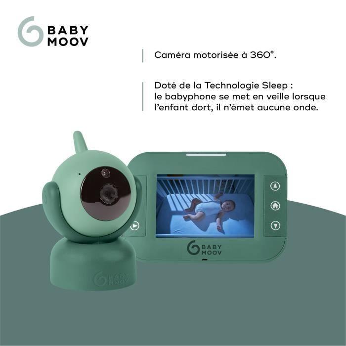 Babymoov Babyphone Caméra YOO Twist - Caméra motorisée avec vue à 360° - Technologie Sleep - Vision nocturne - Portée 300m