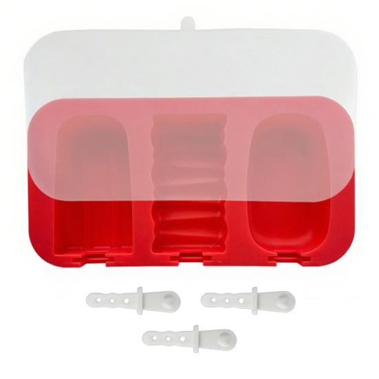 Silicone Ice Lolly Mold with Cover BPA Free Popsicle Maker