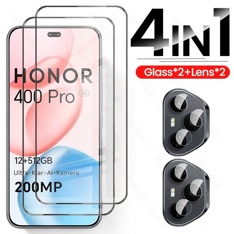 For Honor 400 Pro 5G Case 8 In 1 Tempered Glass Curved Screen Protector Honor400Pro Honor400 Pro Honar Honer 400Pro Camera Glass
