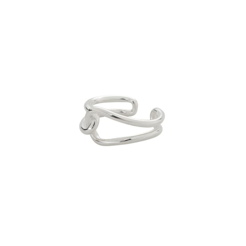 Charmy silver knot-ring