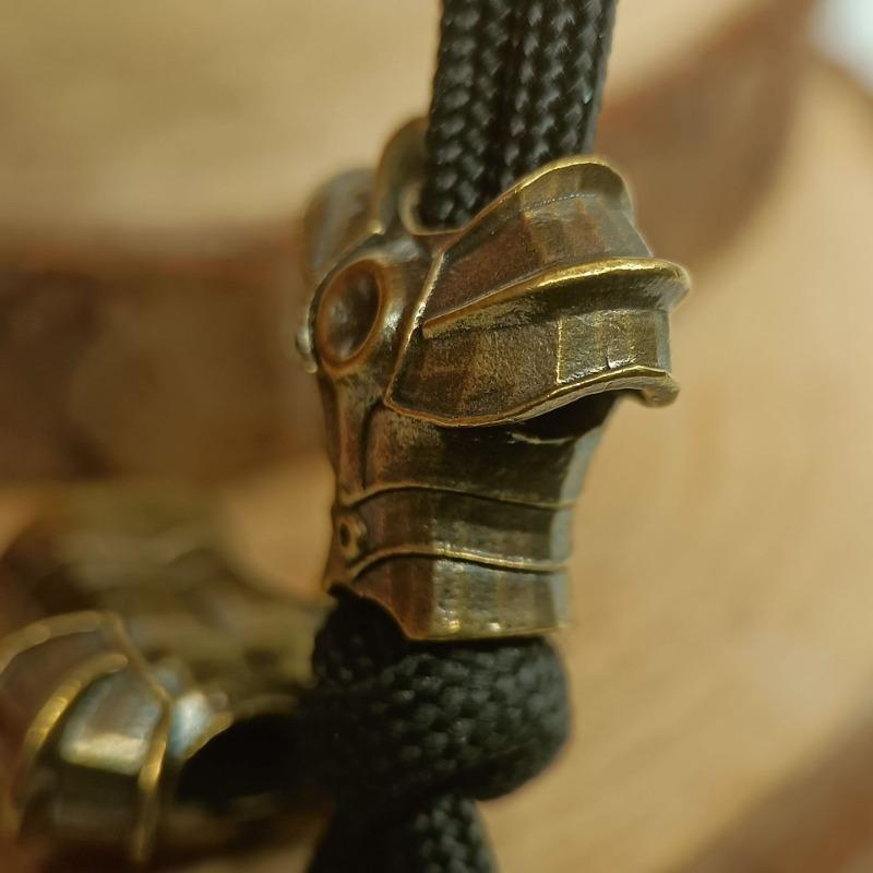 Koraliki do noża z mosiądzu pancernego DIY Plecione bransoletki Wisiorki Sznurek Akcesoria Zawieszki Narzędzie outdoorowe