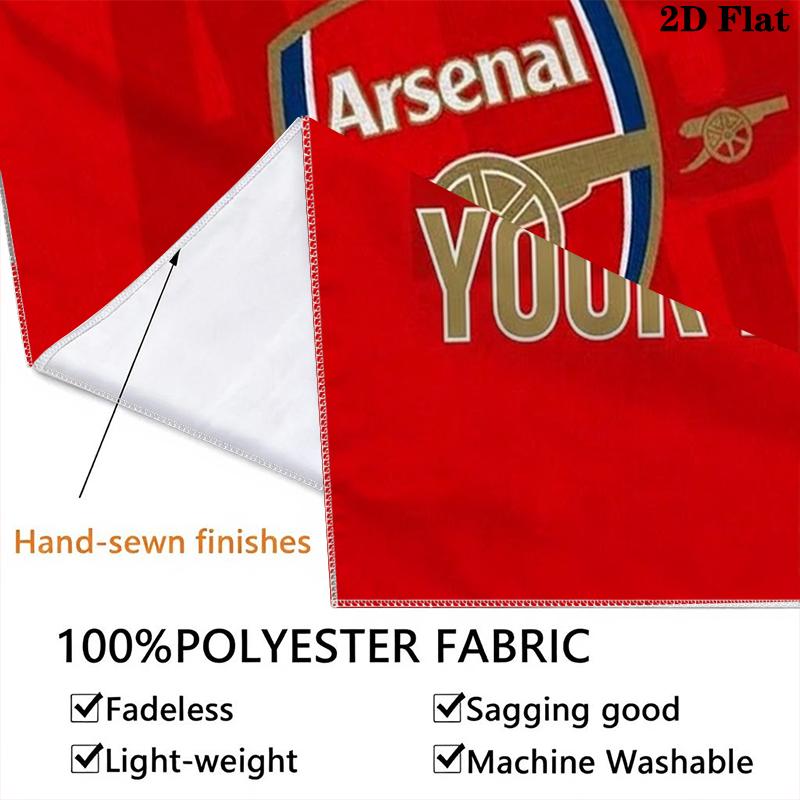 Custom Name Arsenal Wall Tapestry Aesthetic Wall Hanging Printed Fabric Blanket Decorative Tapestries for Bedroom Living Room Home Decor