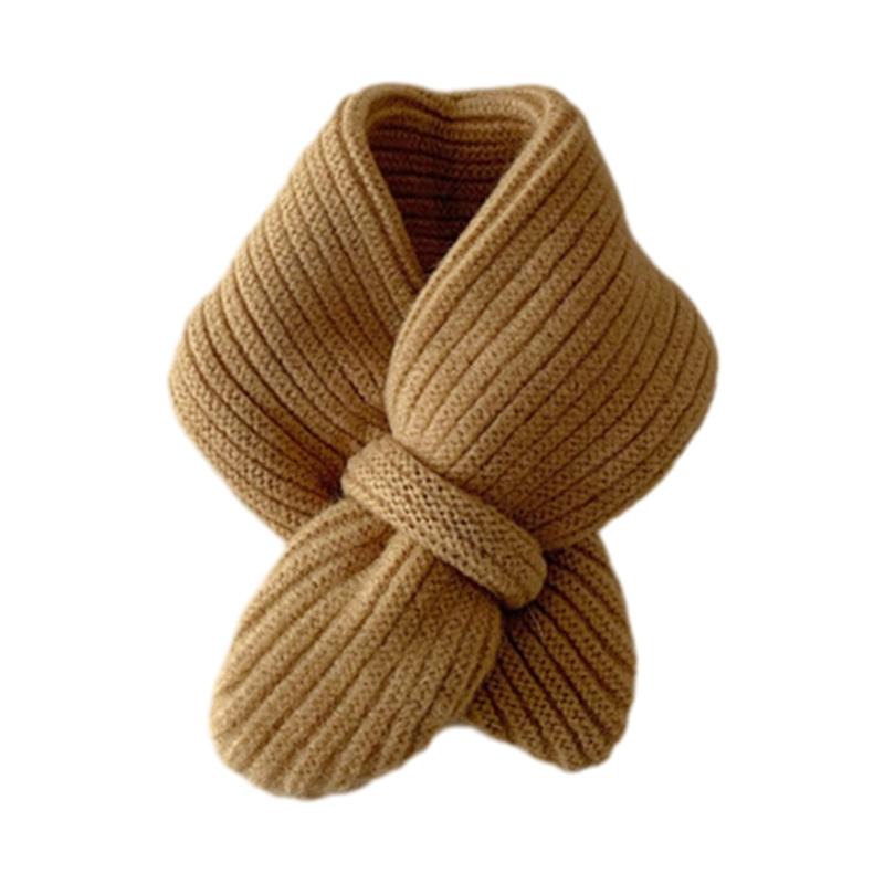 Stylish Children Wool Scarf Soft & Comfortable Kids Scarf Solid Color Scarf Knitted Scarf Perfect for Autumn & Winter