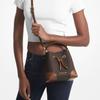 New MICHAEL KORS Mercer Coated Canvas Bucket Bags Shoulder Bag Crossbody Bag Small Size Women's Dark Brown & Light Brown 35F2GM9M1B-BROWN