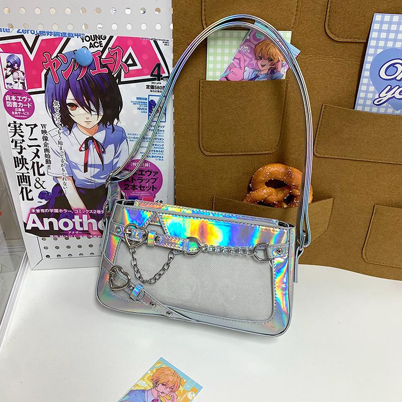 Original new two-dimensional yuan tide play Spice Girl shoulder messenger women's bag animation underarm bag small square bag