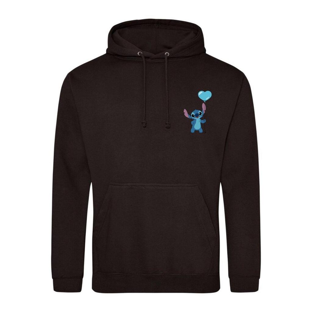 Lilo & Stitch Unisex Adult Balloon Heart Valentine`s Day Hoodie