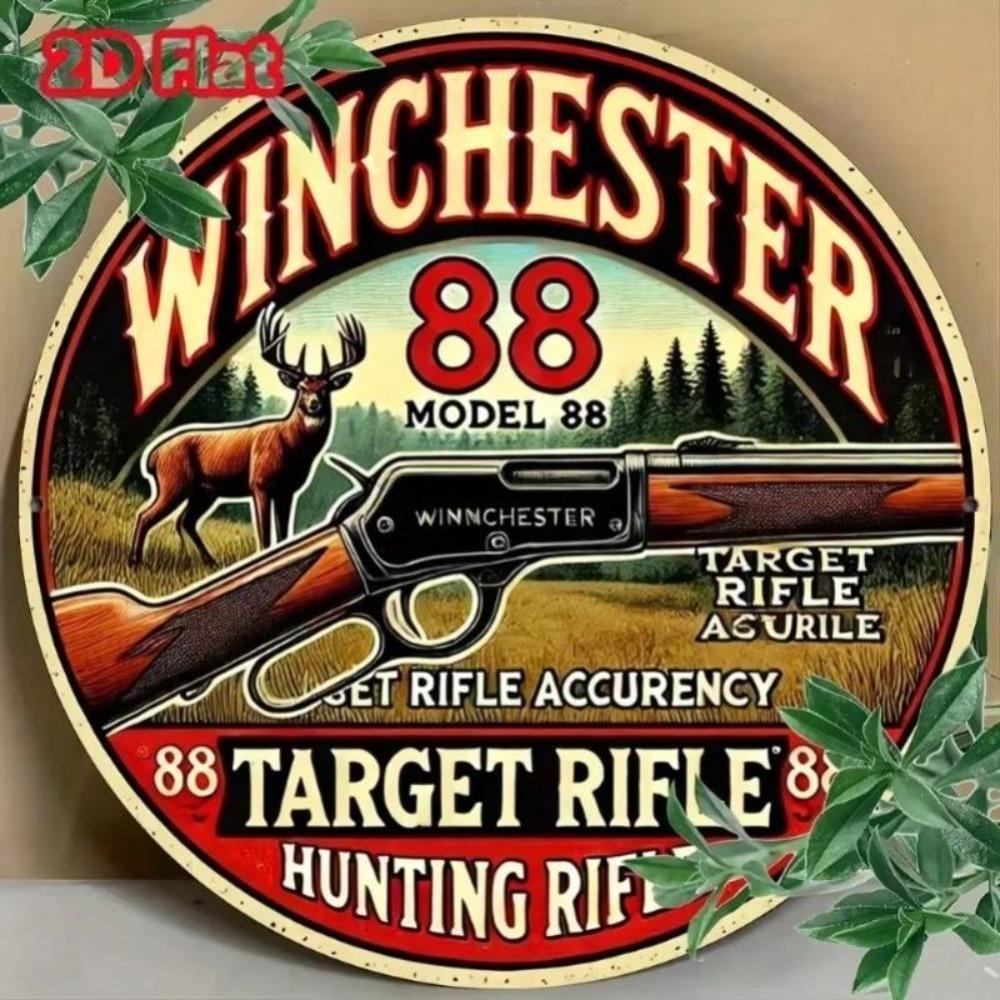 Vintage Winchester 88 Metal Tin Sign for Home Bar Decor Hunting Lodge Wall Art