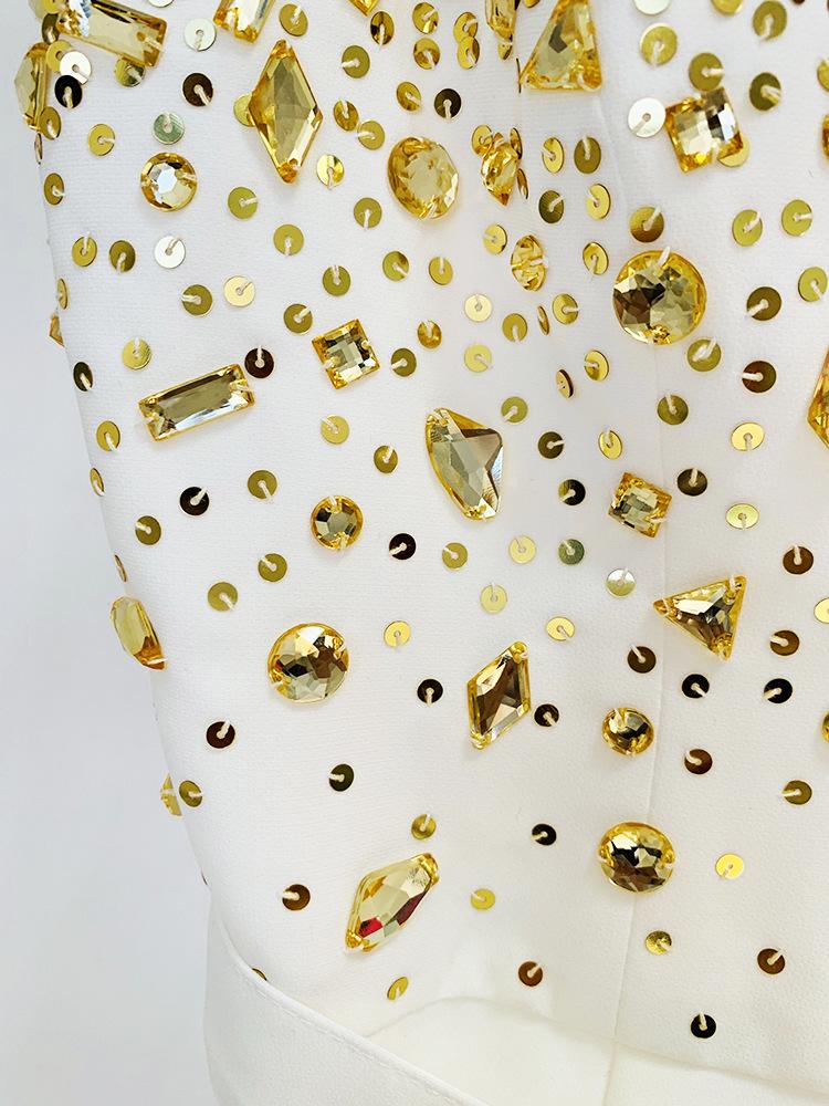 2026 Glamour Star Frühling/Sommer V-Ausschnitt Pailletten Perlen Jumpsuit