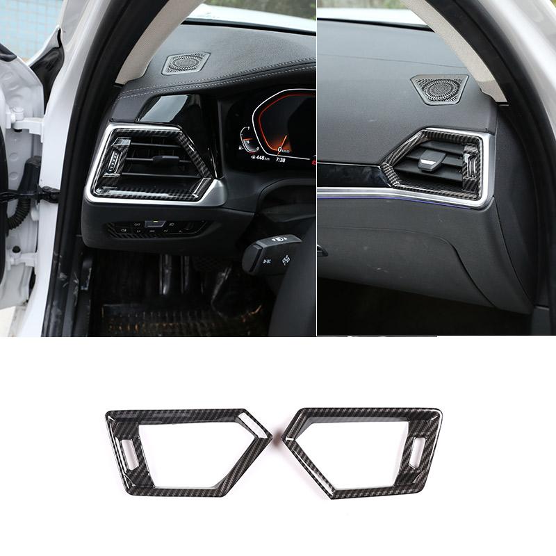 ABS Carbon Fiber Interior Kit Dashboard Console Gear Shift Panel Decoration Cover Trim Stickers For BMW 3 Series G20 -
