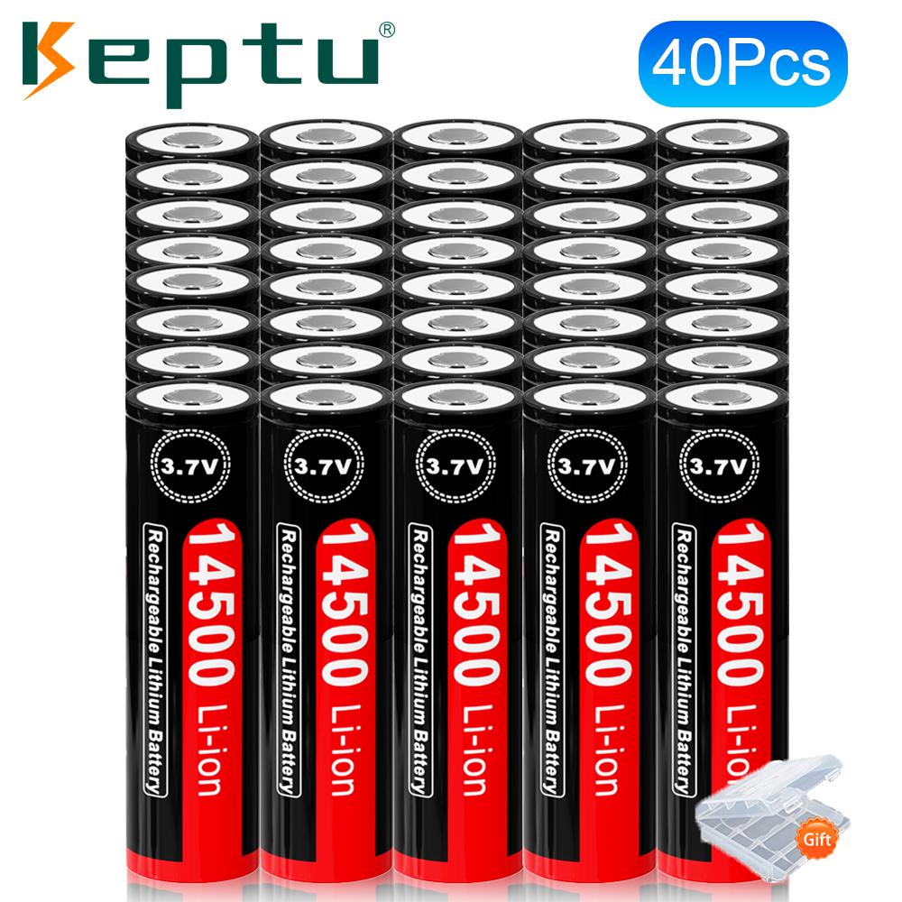 KEPTU 14500 850mAh 3.7V Li-ion Rechargeable Batteries AA Battery Lithium Cell for Led Flashlight Headlamps Torch Mouse