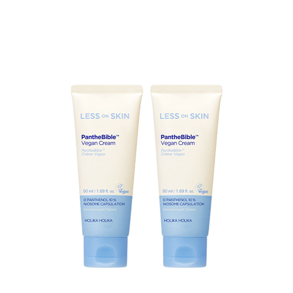 Holika Holika Less On Skin PantheBible B5 Panthenol 10 Percent Vegan Cream 50ml 2 Count