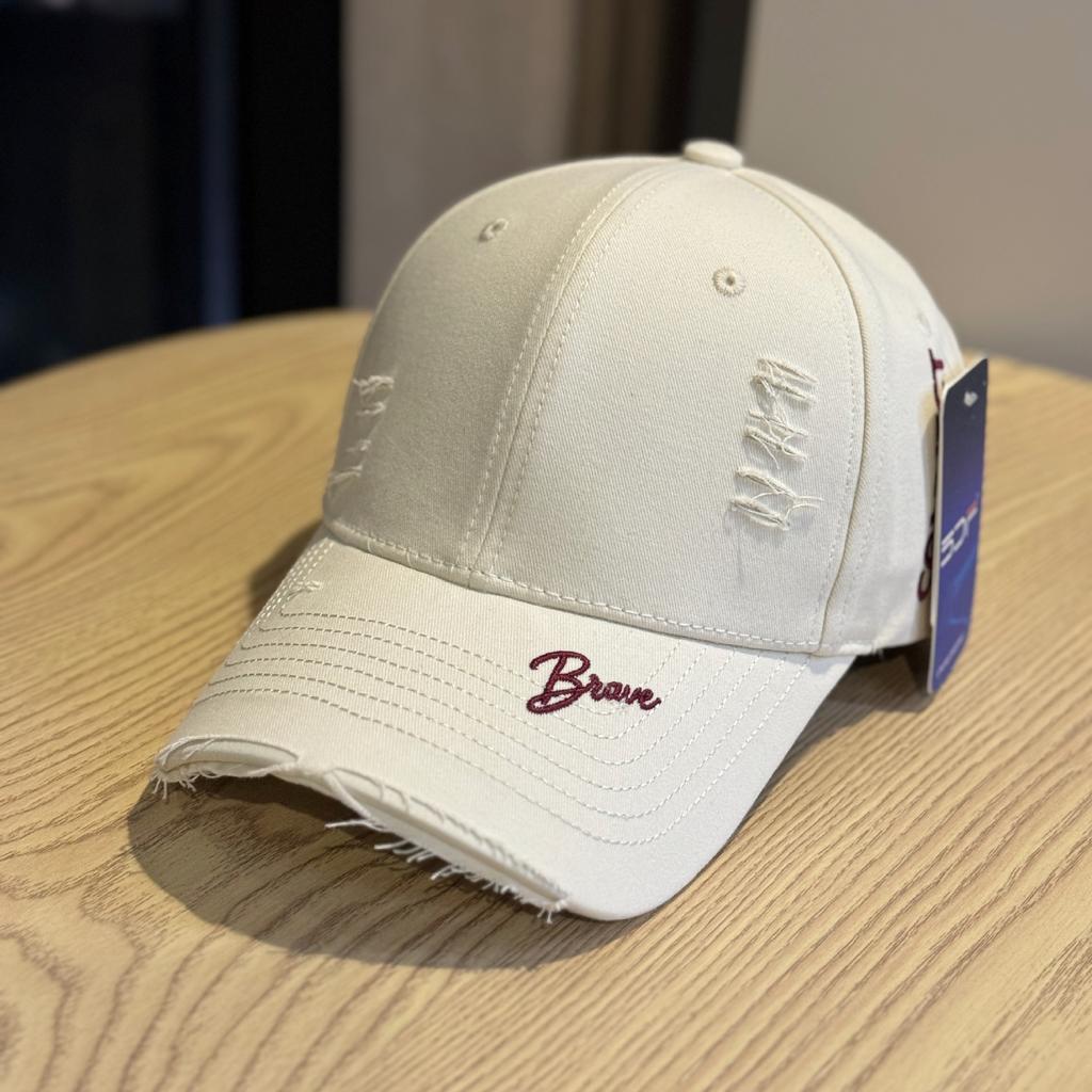 Korean-style large head circumference hard-brim baseball cap for women that makes the face look smaller, casual and versatile, with distressed