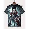 Goth Horror Joker Skull 3D Printed Men's T-Shirts Summer Street Short-Sleeve Outdoor Casual Tops Men's and Women's Tees Top