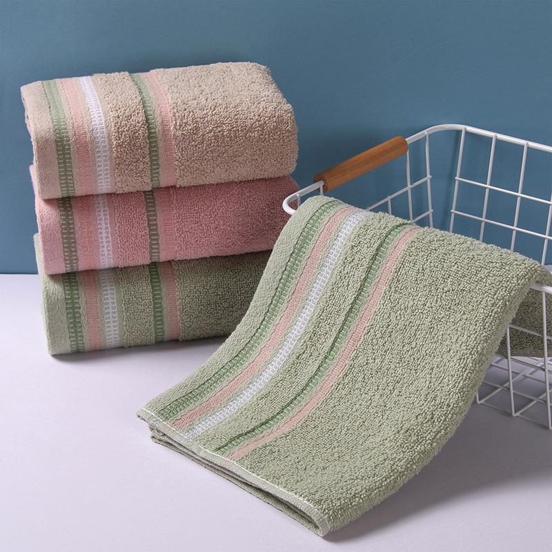 1 PC Cotton Towel Soft Absorbent Thickened Household Polyester Cotton Face Towel Cotton Towel Comfortable Textile Towels for The Home