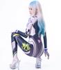 Sexy Full Body Zentai Costume with Back Smooth and Shiny Dance Tights LOST-G Gloves, Zipper, (L, BLACK)
