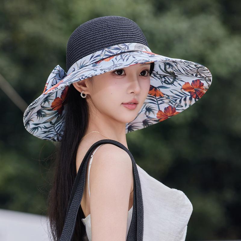 Summer Taizhou Wenling hat women's breathable bucket hat face small sunscreen sun hat seaside beach sun hat
