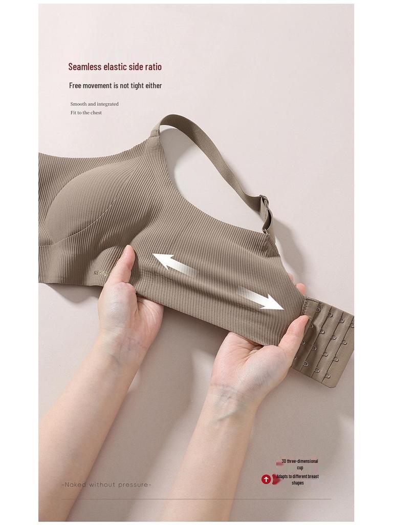 Women's Seamless Lift-Up Sports Bra: Small Chest Support, Wireless, Anti-Sagging, Comfortable, Side Support