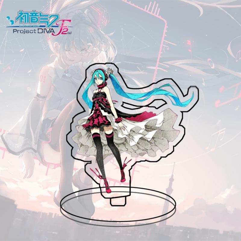 Large Standee Hatsune Miku Anime Acrylic Desktop Decor Cartoon Figure Collectible Gift For Fans