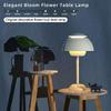 Lâmpada de Mesa Liga de Alumínio Recarregável com ABS Ajuste de 3 Velocidades Luminária de Interior Lâmpadas de Mesa Botão de Flor Decoração de Casa Luz Noturna