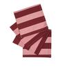Serviettes De Table - Cherry - Lot De 4 - 100% Coton - Rayures Rose & Bordeaux - 40 X 40 Cm