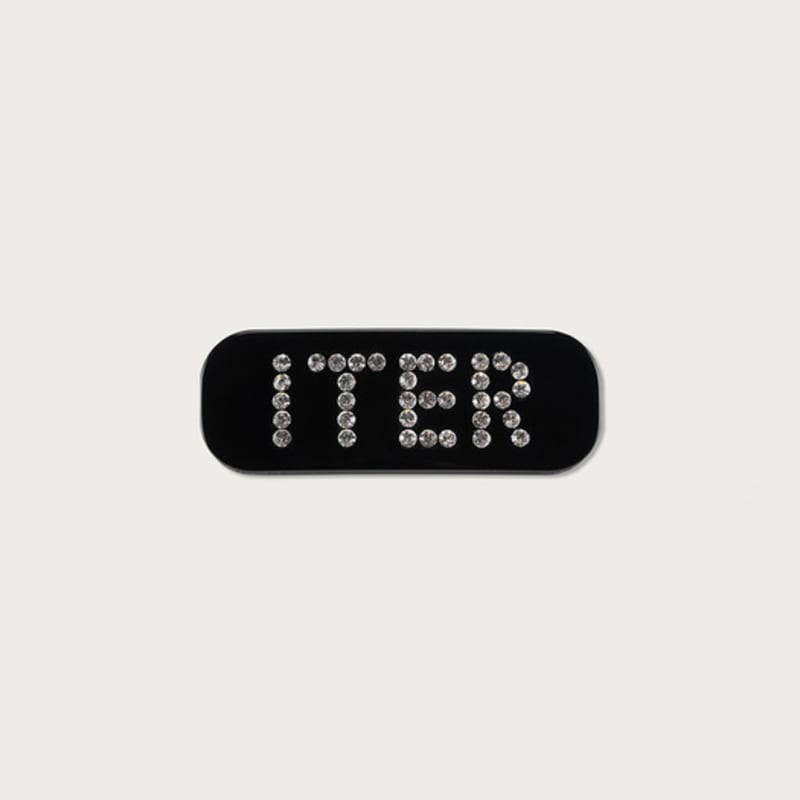 

ITER Cubic logo hair clip_Black ONE