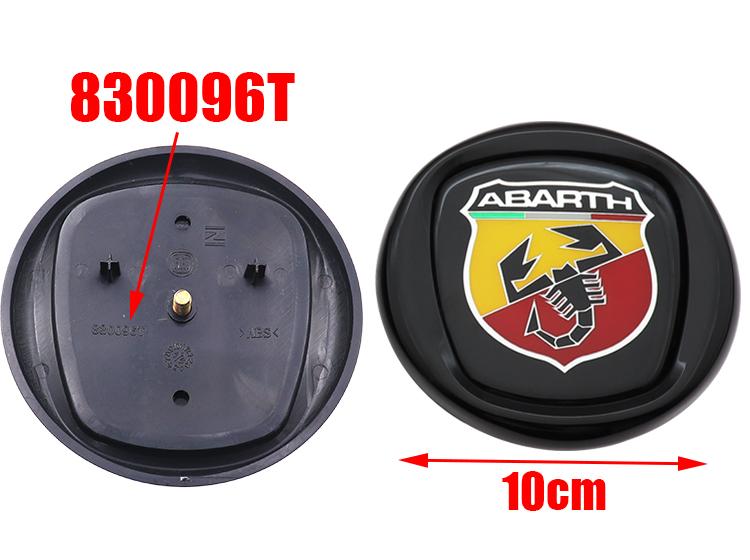 

1pcs 10cm ABS Car Front logo Front grill Rear Bumper tail door trunk Emblem sticker styling Accessories For FIAT Abarth 830096T