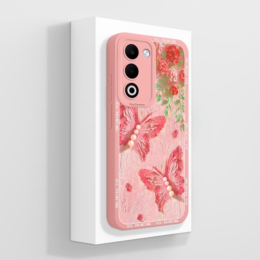 For Oppo A5 A5x A3x Realme C71 C75 Luxury Shockproof Phone Covers Cute Cartoon Cat Pattern Liquid Silicone Anti Slip Protective Shell For Oppo Housing
