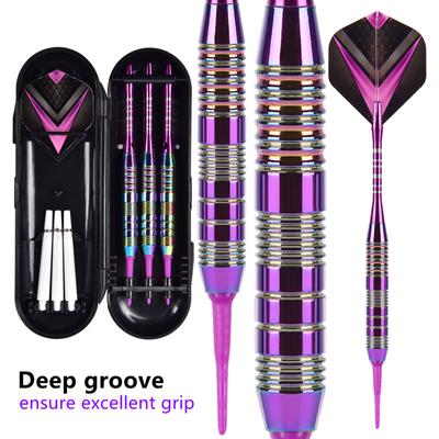 Soft Tip Darts, bunte galvanisierte Darts mit Aufbewahrungskoffer, Dartschäfte aus Aluminiumlegierung für die Bar, das Zuhause, das Büro, das Spielzimmer