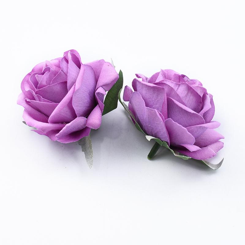 10/30pcs Artificial Flowers Home Room Table Wedding Bride Wrist Silk Roses Head Material Diy Gift Box Festival Decorative Wreath