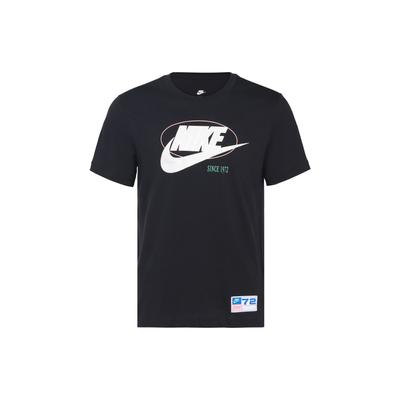 SS22 T-Shirt mit Logo-Print Rundhalsausschnitt Herren Tops Schwarz DR8031-010