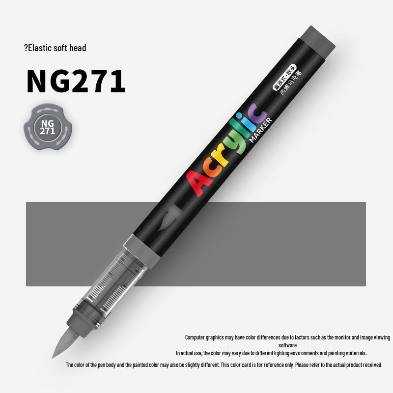 60-Color Soft Tip Liquid Ink Acrylic Marker Set for Primary School Art