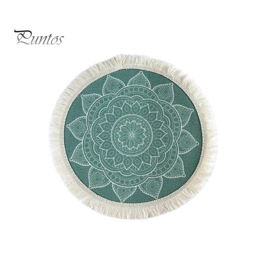 Descanso de Panela Antiderrapante para Cozinha, Jogo Americano Tecido de Algodão Estilo Boho, Jogo Americano de Mesa com Franjas de Borla para Pratos de Jantar, Jogo Americano Lavável a Quente, Suporte de Panela Resistente para Pratos Quentes,