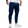 Men's Loose Casual Multi-pocket Work Pants, Youth Stretch Waist Drawstring  Pants