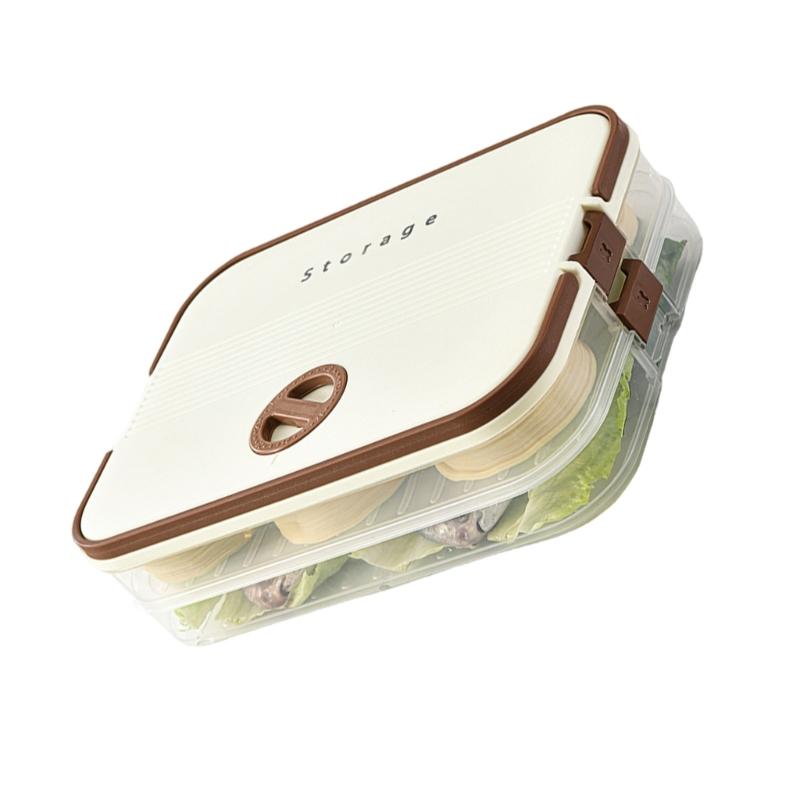 Clear Dumpling Storage Container With Manual Date Timer Stackable Designs Accessory for Efficient Freezer Organization