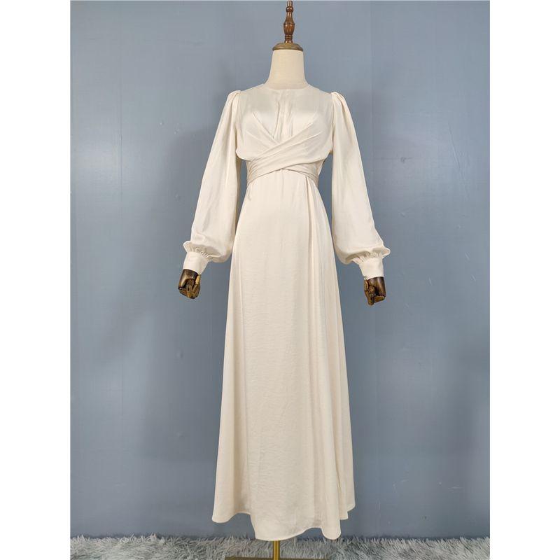 

Export Single H Home Delicate Gas Field Design Stylish Casual Dress Long Sleeves Strap Dress Slim-Fit Figure Flattering Apricot S