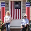 Patriotic Hanging Door Banner Set with Star and Stripe Design for Indoor Outdoor Entrance Decor 30x180cm Durable Material