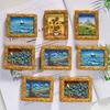 World famous painting Van Gogh painting Picture frame 3d fridge magnets starry sky sunflower siesta refrigerator stickers gifts