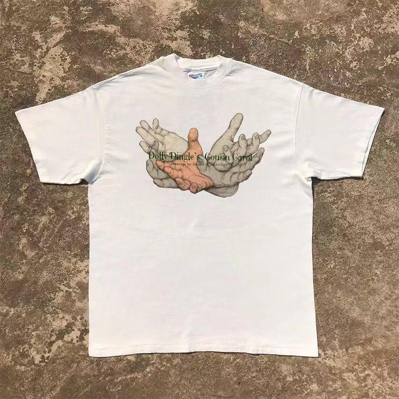 

Impression De T-shirts D été À Manches Courtes Amples Et Fins Pour Hommes Et Femmes Américains 100 % Pur Coton 4XL