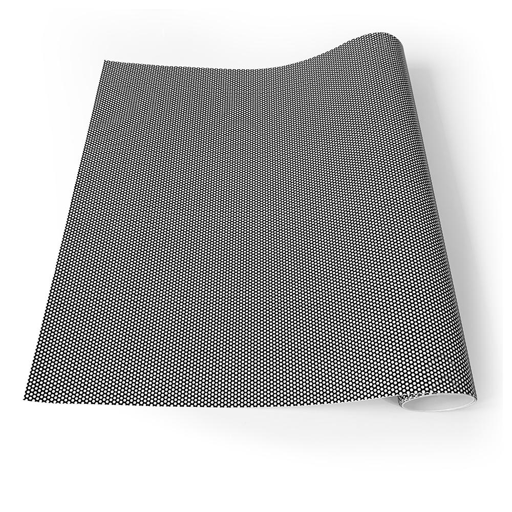 

Черная перфорированная сетка One Way Vision Fly Eye для тонировки окон автомобиля, наклейка, пленка для оклейки автомобиля, наклейки для мотоцикла, скутера 50cmx107cm